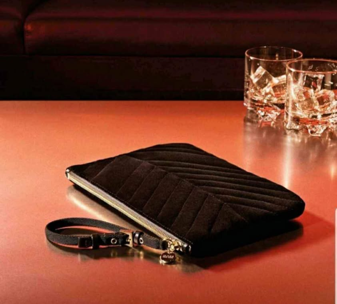 Hugo Boss Velvet Quilted Clutch