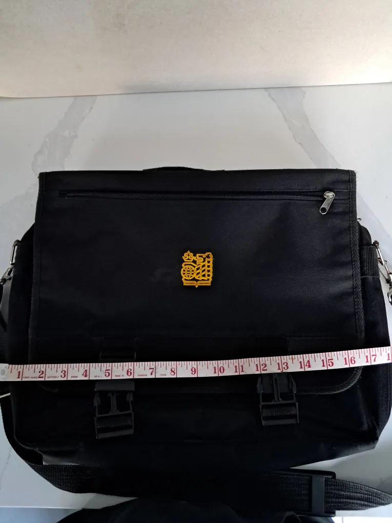 🏈Black Messenger Bag with Shoulder Strap image indicator(8)