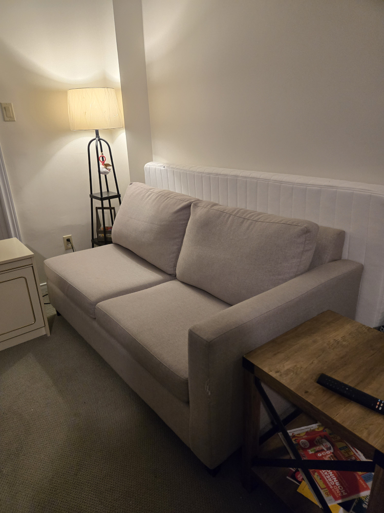 Beige Sofa Bed with Dreamnest Mattress - photo 4