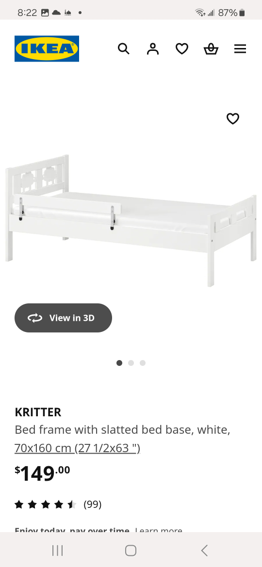 IKEA KRITTER Toddler Bed Frame - photo 3