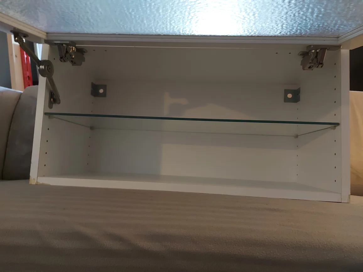 White IKEA Wall Cabinet with Glass Door image indicator(3)