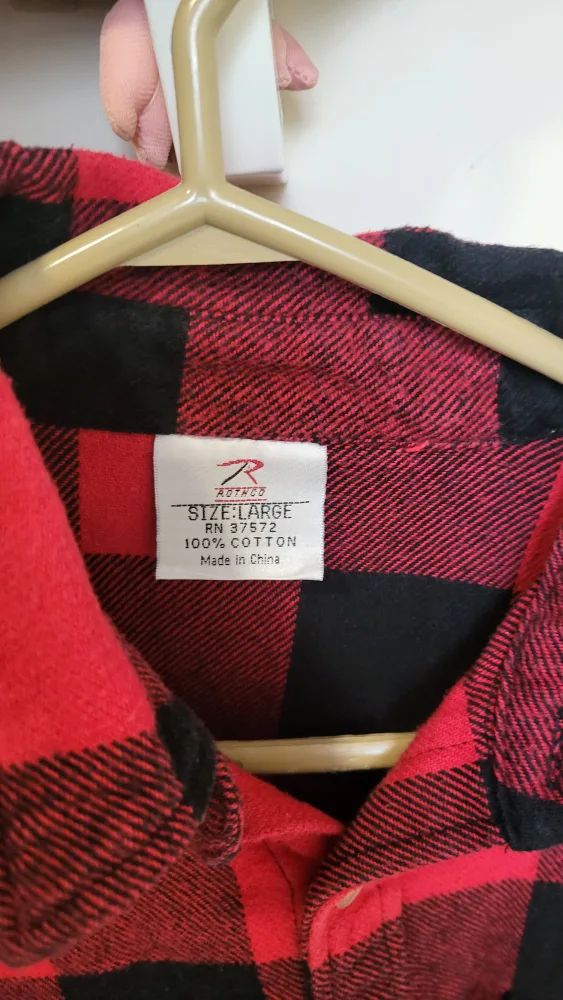 Red and Black Flannel Shirt (Large) image indicator(3)