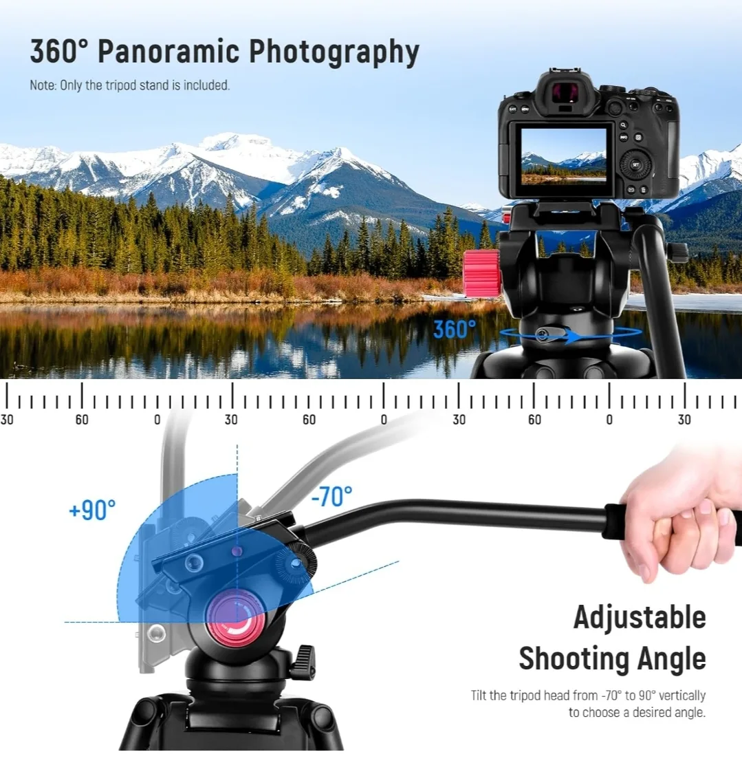Neewer 79” Tripod TP-M200 – Heavy-Duty, Videography image indicator(8)