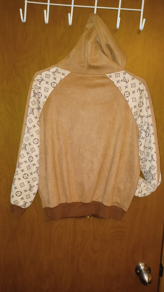 Brown Louis Vuitton Inspired Zip-Up Hoodie - photo 2