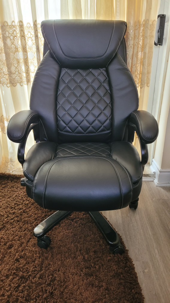 Executive Office Chair - Black Leather