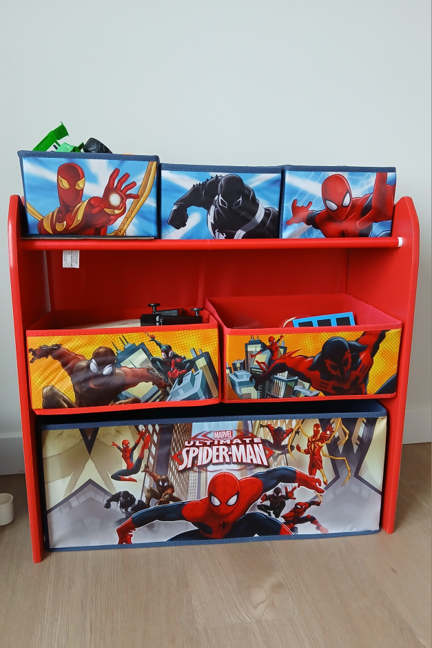 Spider-Man 6-Bin Toy Organizer