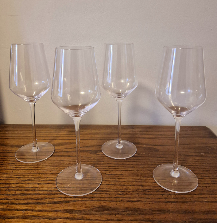 Set of Four Modern Wine Glasses