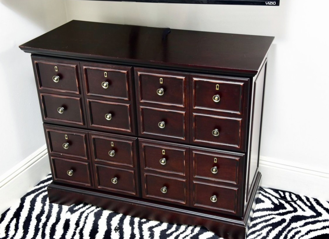 Bombay Dark Wood Multi-Drawer/Filing Cabinet