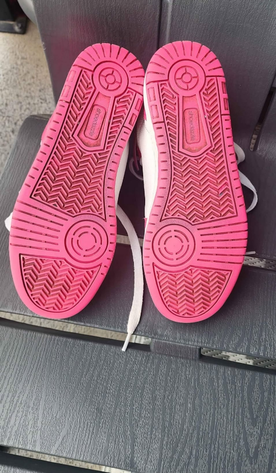 Pink and White High-Top Sneakers - Size US 7.5/UK 5.5/EUR 38 - photo 4