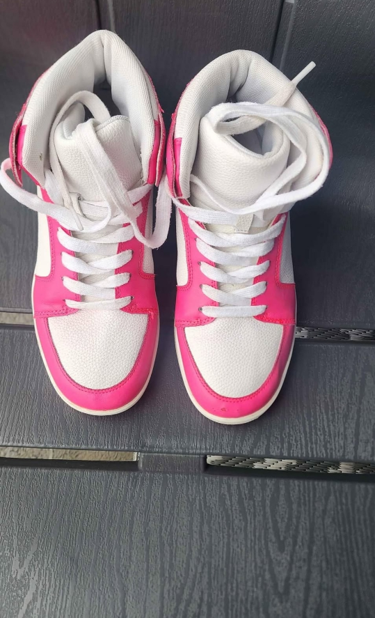 Pink and White High-Top Sneakers - Size US 7.5/UK 5.5/EUR 38 - photo 5
