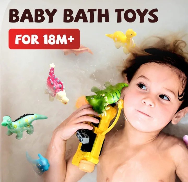 NEW!   12-Pack Dinosaur Bath Toys for Toddlers 18M+ image indicator(2)