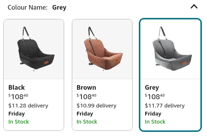 NEW!   Wooaidagg Pet Car Seat - Grey image indicator(2)