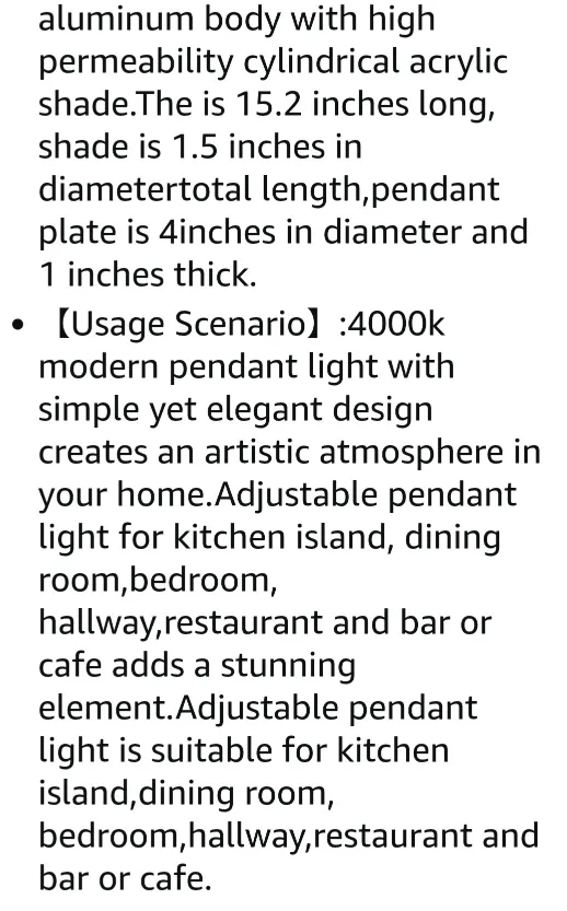 Modern, Quality Cylinder LED PENDANT LIGHT FIXTURE image indicator(6)