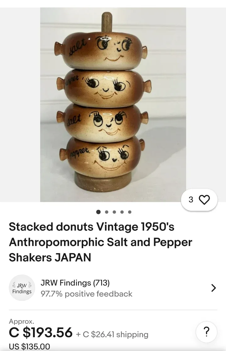 Vintage 1950's Anthropomorphic Salt and Pepper Shakers image indicator(4)
