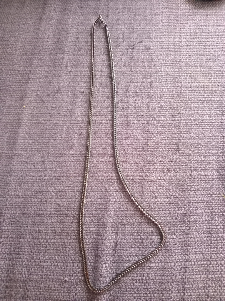 Silver Tone Snake Chain Necklace