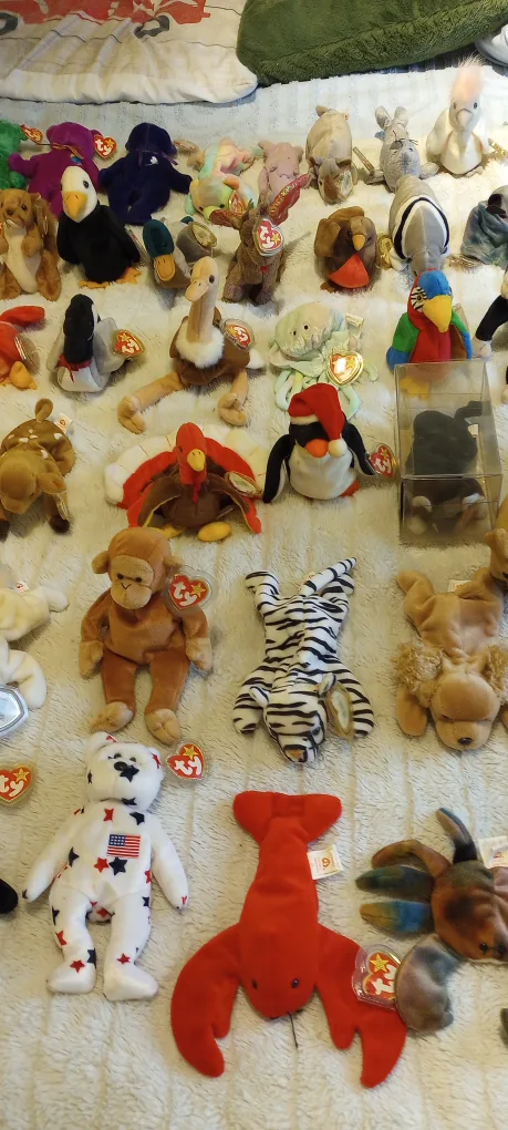 Huge Lot of Ty Beanie Babies Series 4 Original tagsags PE image indicator(2)