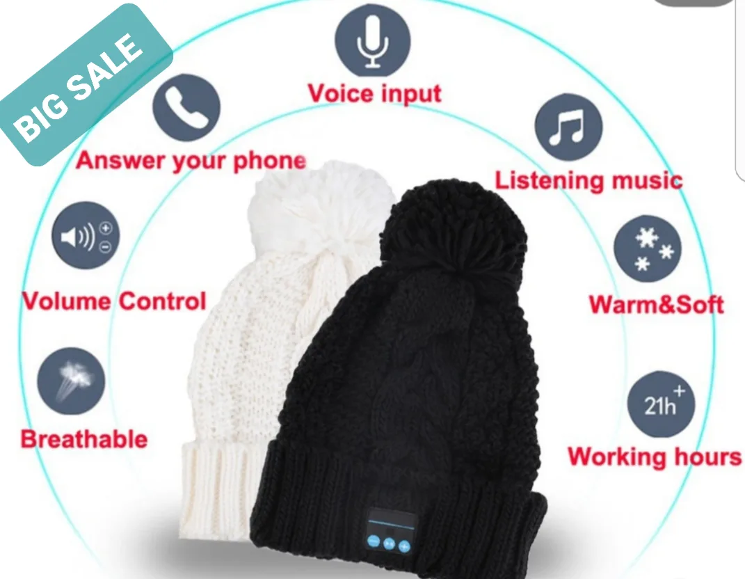 BRAND NEW BLUETOOTH HAT WITH MIC image indicator(5)