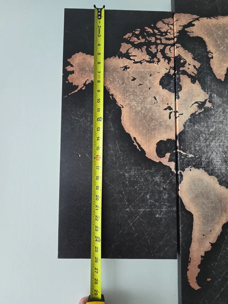 4-Panel World Map Canvas Wall Art image indicator(3)