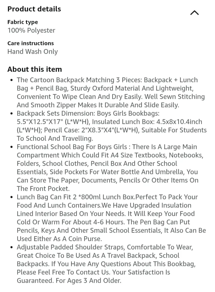 NEW!   Five Nights at Freddy's Backpack Set - All 3 Pieces 🏈 image indicator(8)