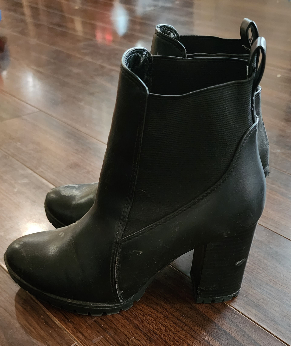 Black Leather Ankle Boots
