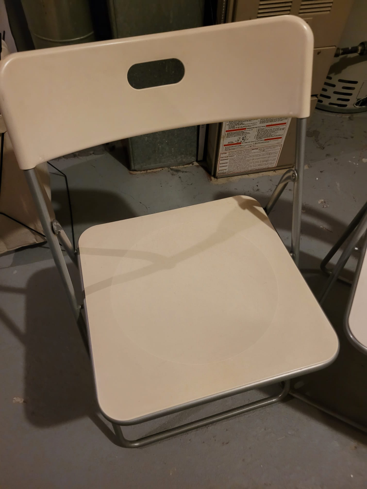 Set of Three Folding Chairs - Off-White - photo 4
