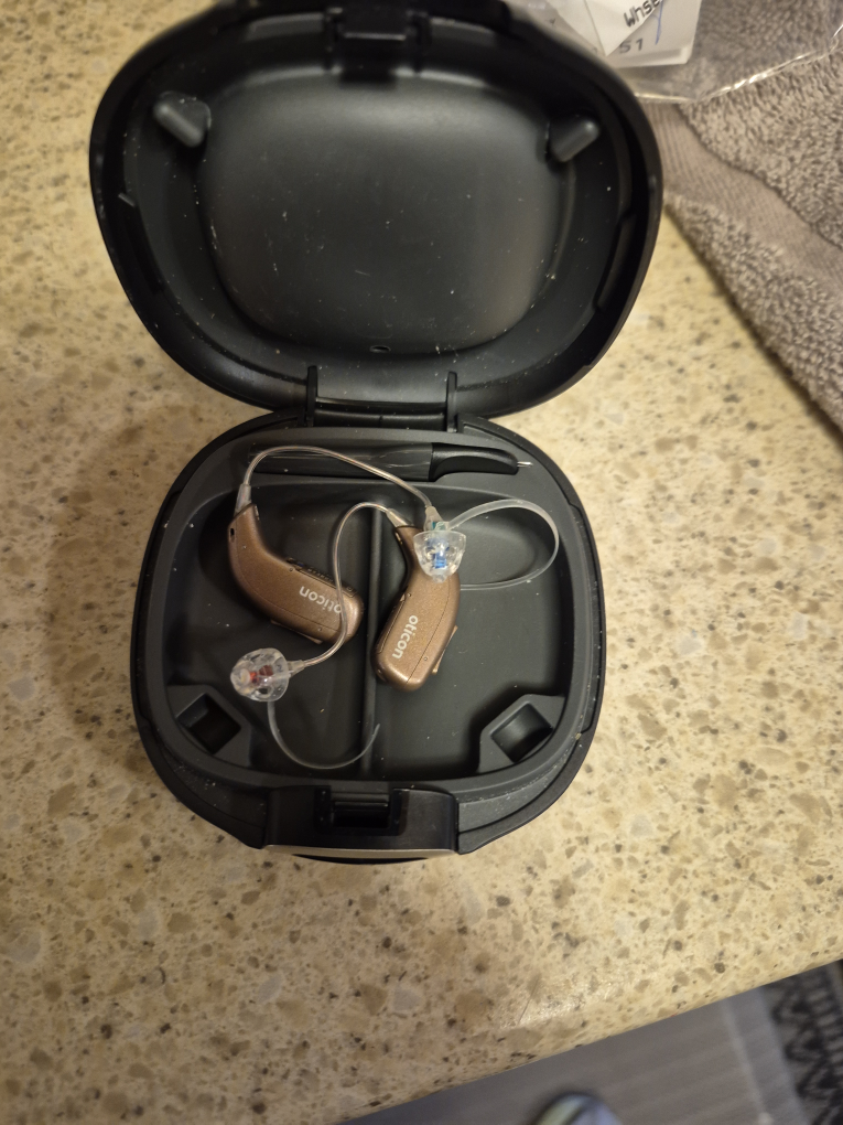 Oticon Hearing Aids with Case and Accessories - photo 2