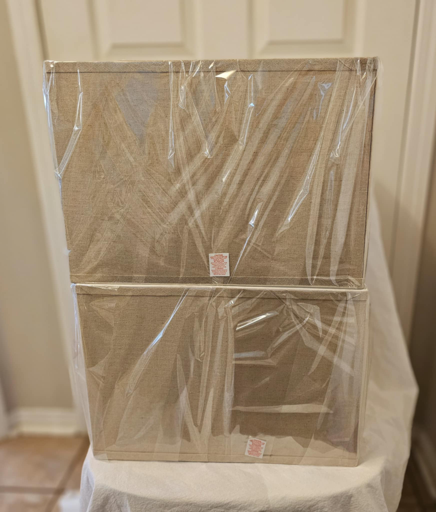 2 Beige Rectangle Lamp Shades - photo 3