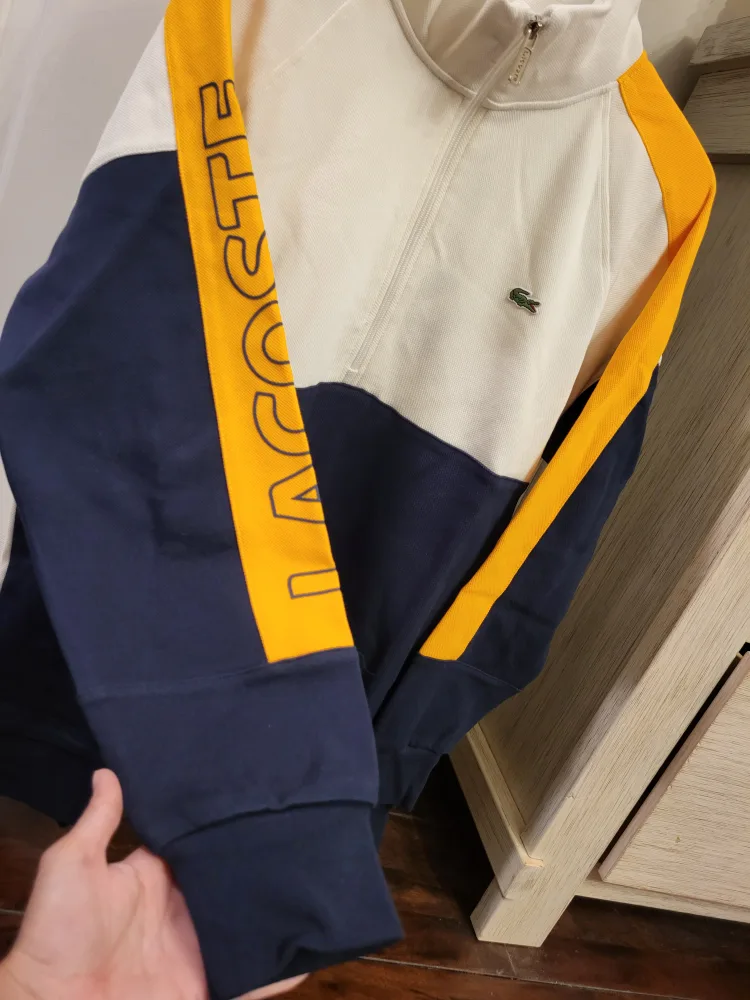 Lacoste Colour-Block 1/4 Zip Shirt for sale. image indicator(2)
