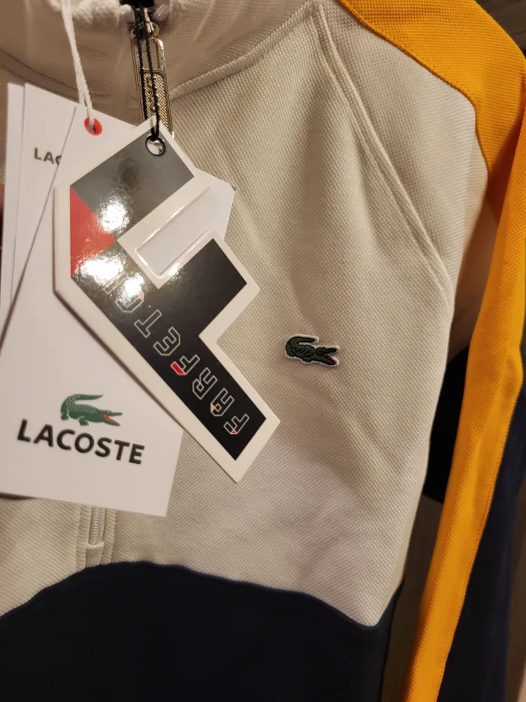 Lacoste Colour-Block 1/4 Zip Shirt for sale. image indicator(3)