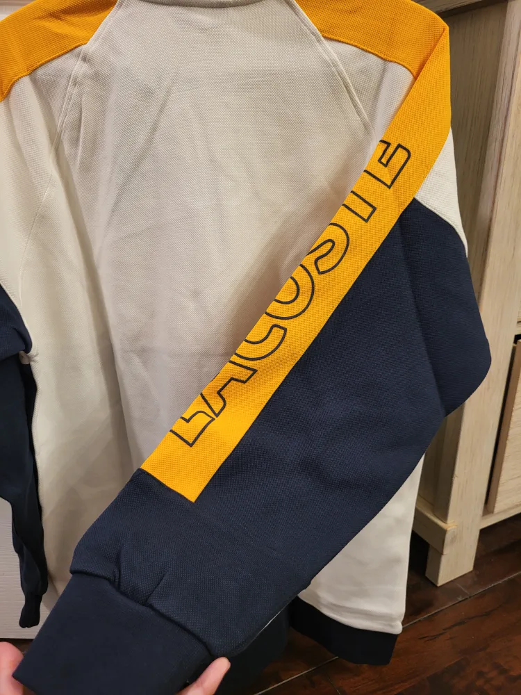 Lacoste Colour-Block 1/4 Zip Shirt for sale. image indicator(5)