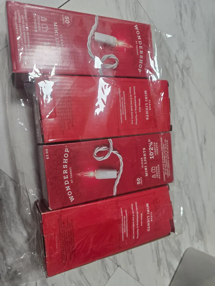 Wondershop 50ct Clear Mini Christmas Lights - 10ft image indicator(2)