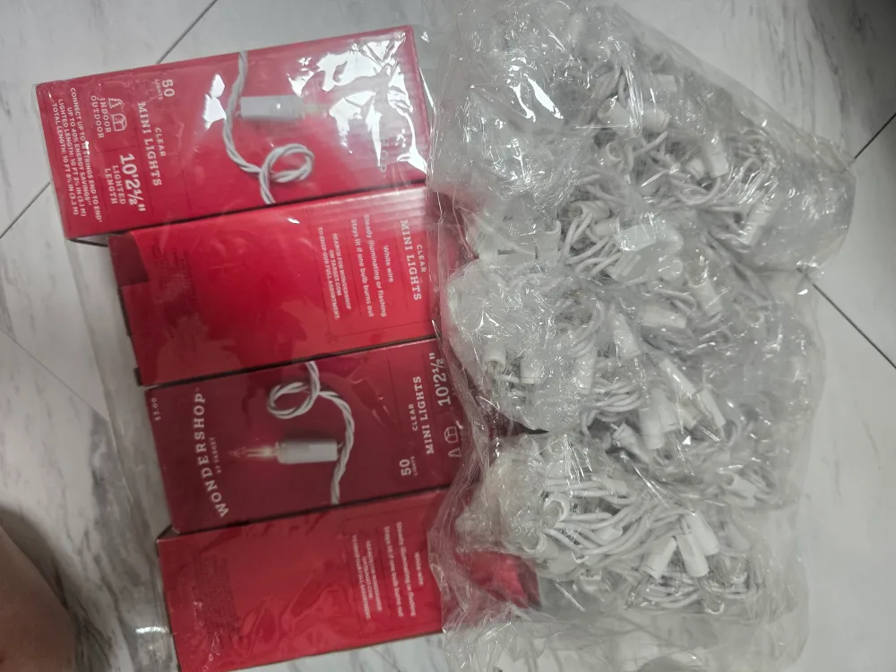 Wondershop 50ct Clear Mini Christmas Lights - 10ft image indicator(3)