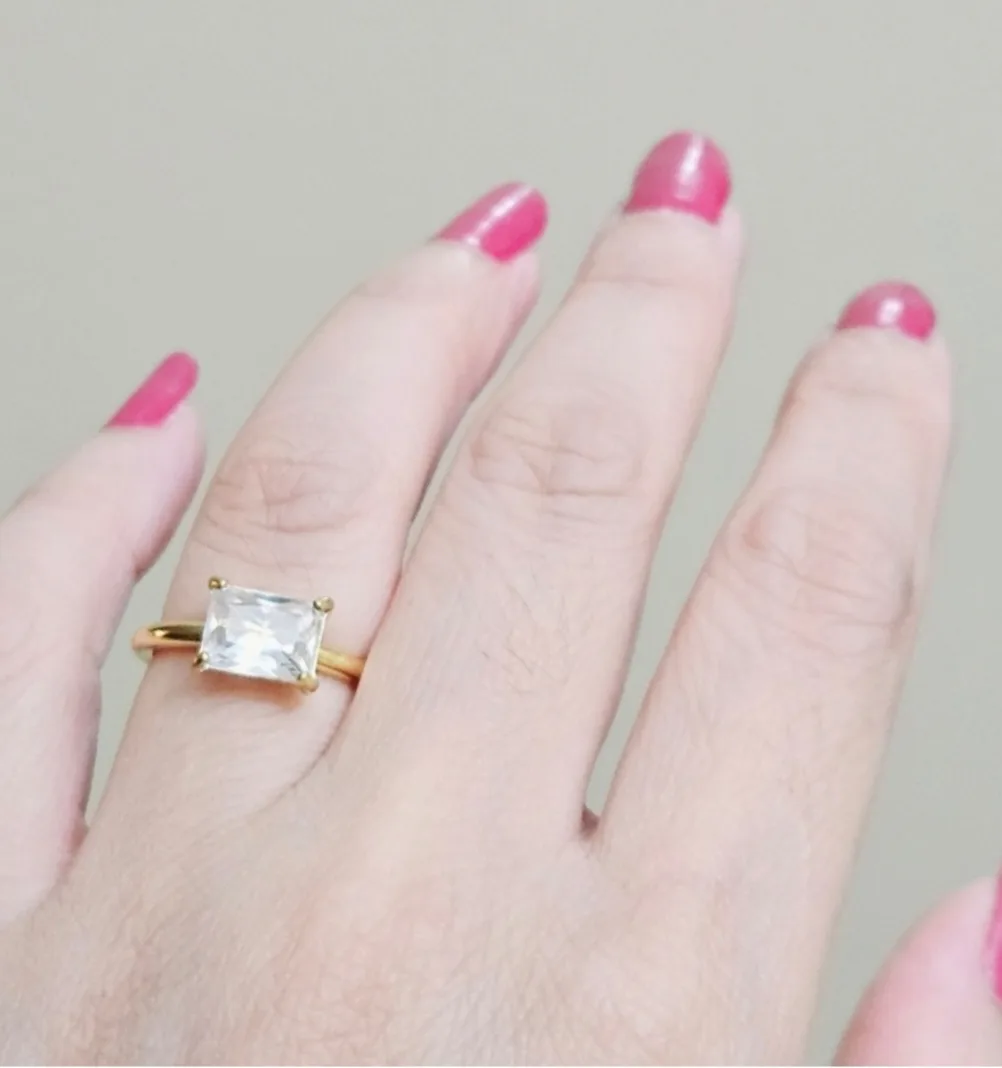 Ring and Necklace Set with Clear Baguette Stones image indicator(2)