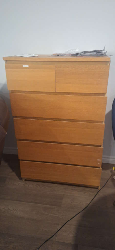 Tall Wooden Chest of Drawers