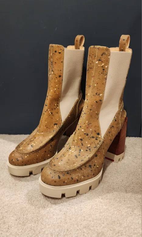 New Christian Louboutin Rubber Mid-Calf Rain Boots 40 thumbnail