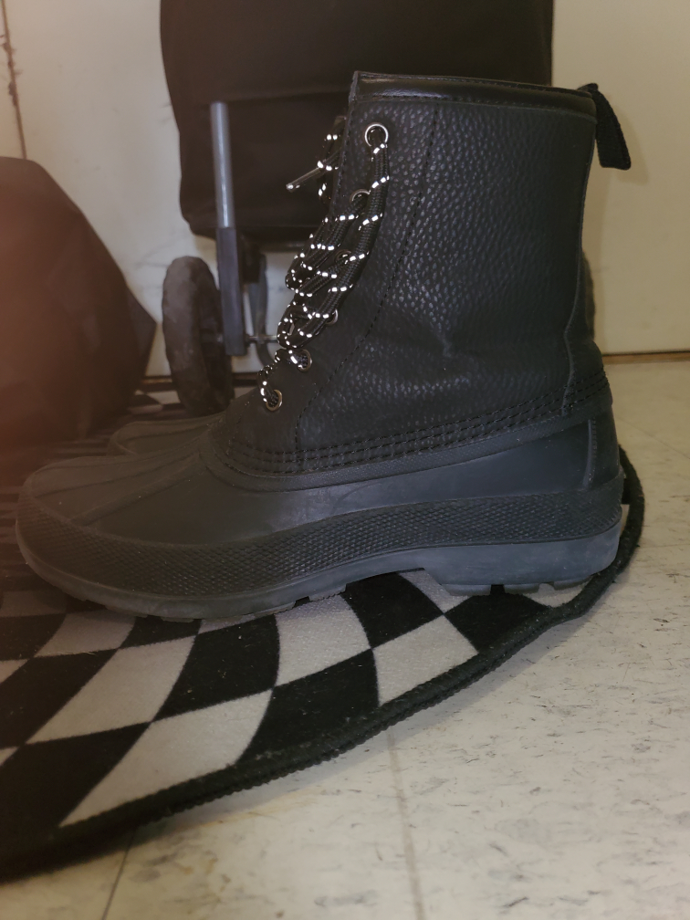 Crown Vintage Black Leather Lace-Up winter Boots - photo 3