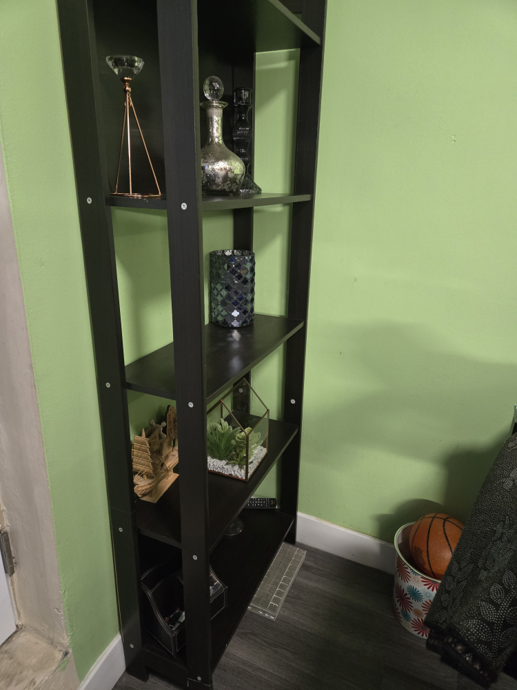 Tall Black Bookshelf/Storage Unit - photo 2