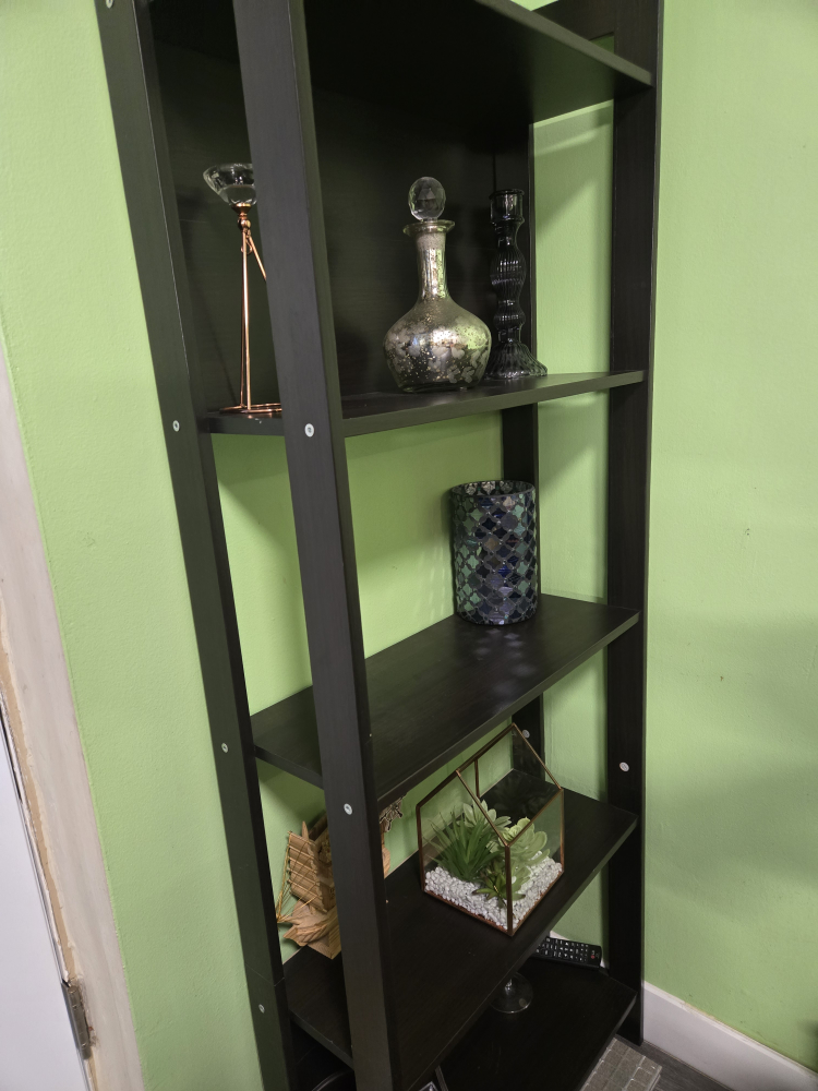 Tall Black Bookshelf/Storage Unit - photo 3