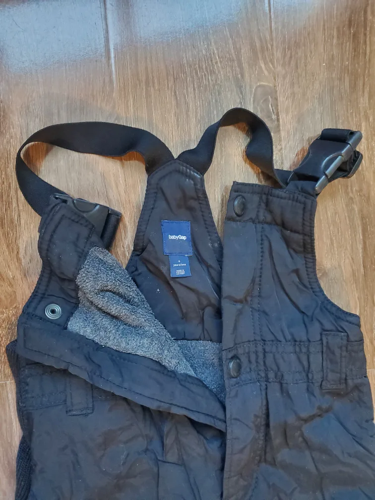 Baby Gap Size 4 Black Snow Pants image indicator(3)