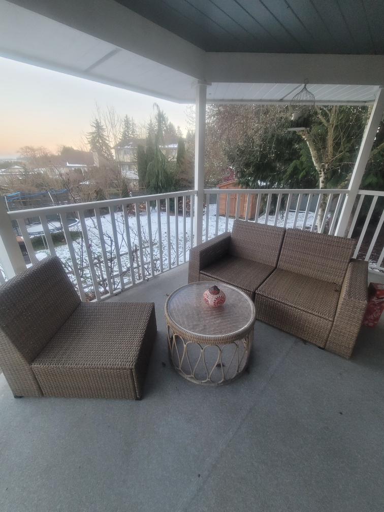 Wicker Patio Set - Loveseat and Chair - photo 3