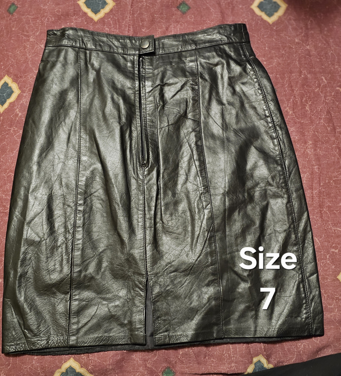 🏈Code Nouveau Leather Skirt, Size 7 - photo 2
