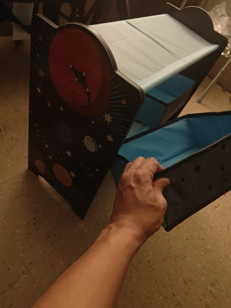 Kids Space-Themed Storage Shelf Organizer image indicator(2)