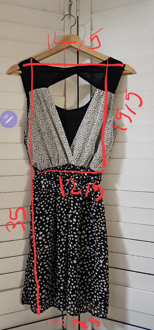 Cute Black and White Polka Dot Dress - Size XS/TP - photo 4