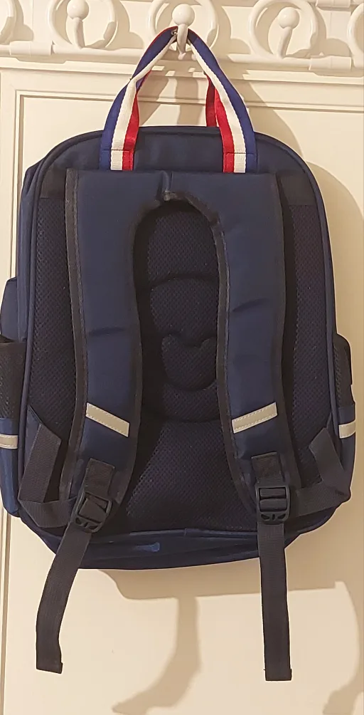 Kids' Blue Quilted Backpack with Side Pocket🏈 image indicator(3)