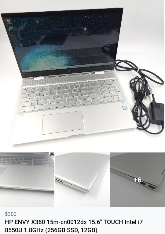 HP ENVY X360 15m-cn0012dx 15.6" TOUCH Intel i7(256GB SSD, 12GB)