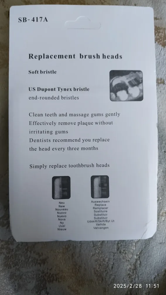 4 Pack brush heads for Oral B Electric Toothbrush image indicator(2)