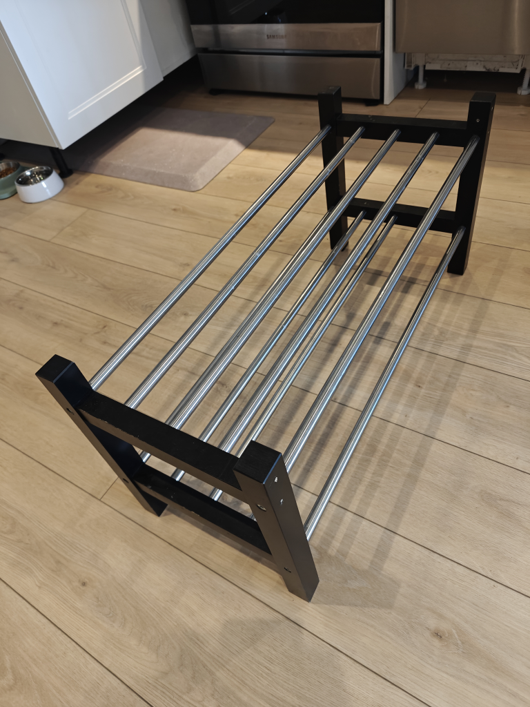Shoe Rack - Metal and Wood