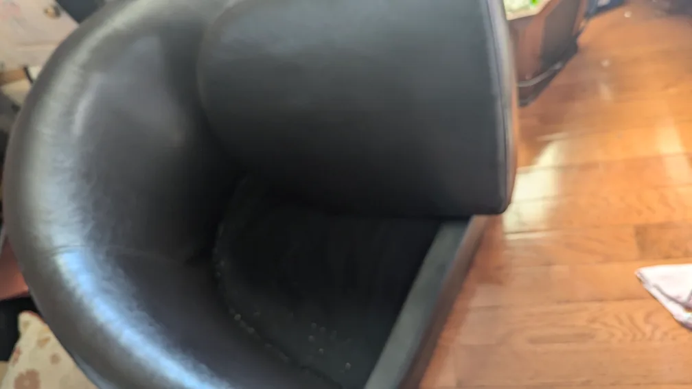 Brown Leather Accent Chair image indicator(3)