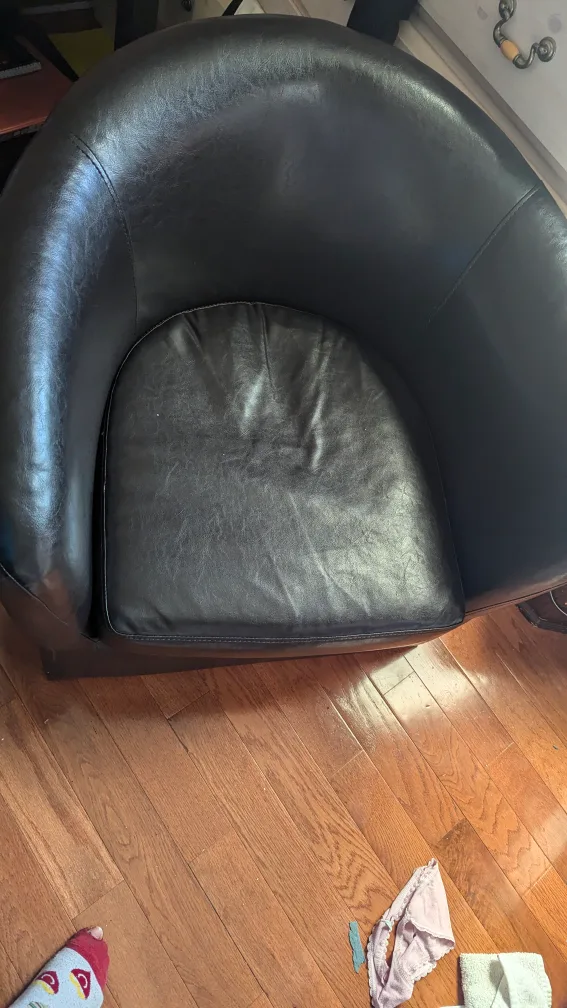 Brown Leather Accent Chair image indicator(5)