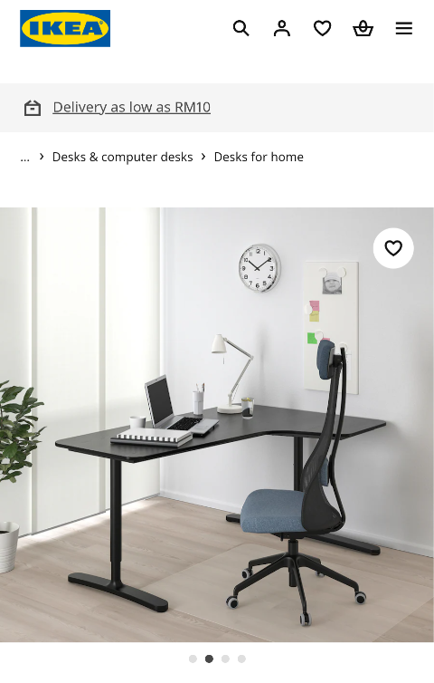 IKEA BEKANT Corner Desk - Black-Stained Ash - photo 3